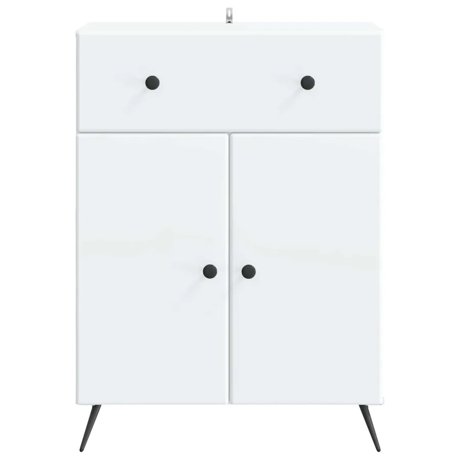Buffet Blanc 66 x 34,5 x 90 cm Bois d'ingénierie - 6