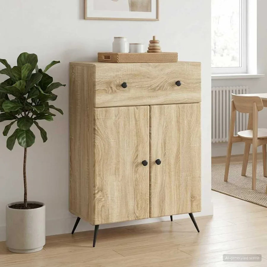 Buffet Chêne Sonoma 66 x 34,5 x 90 cm Bois d'ingénierie - 4