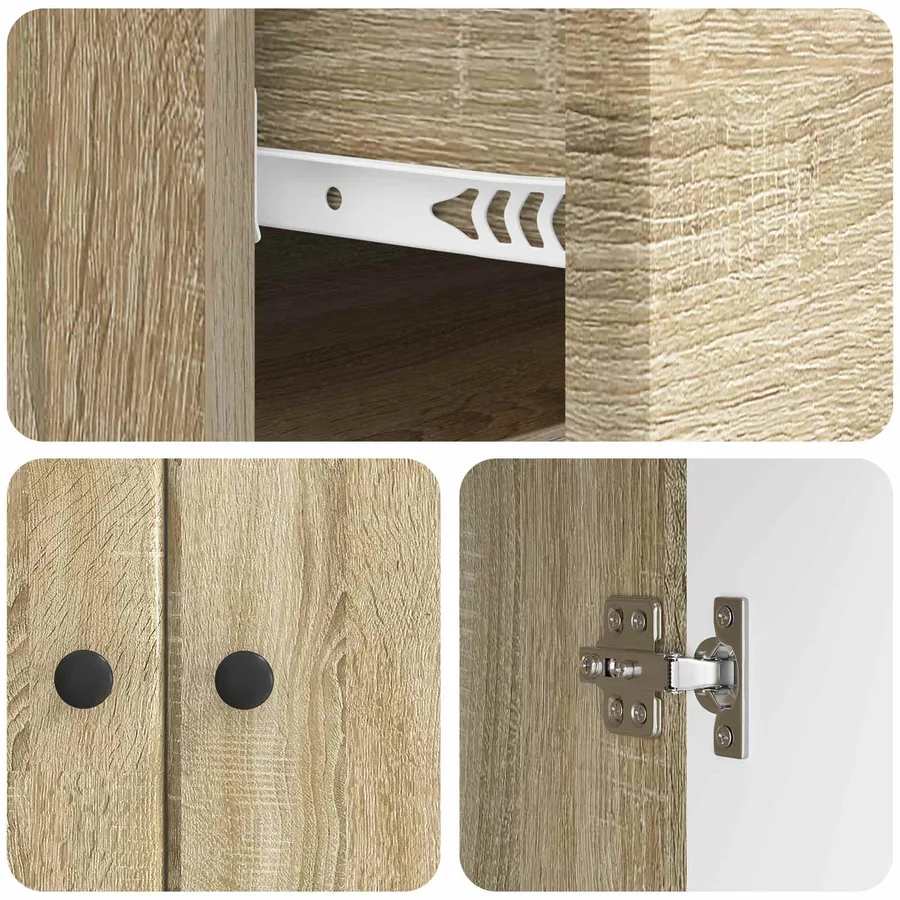 Buffet Chêne Sonoma 66 x 34,5 x 90 cm Bois d'ingénierie - 9