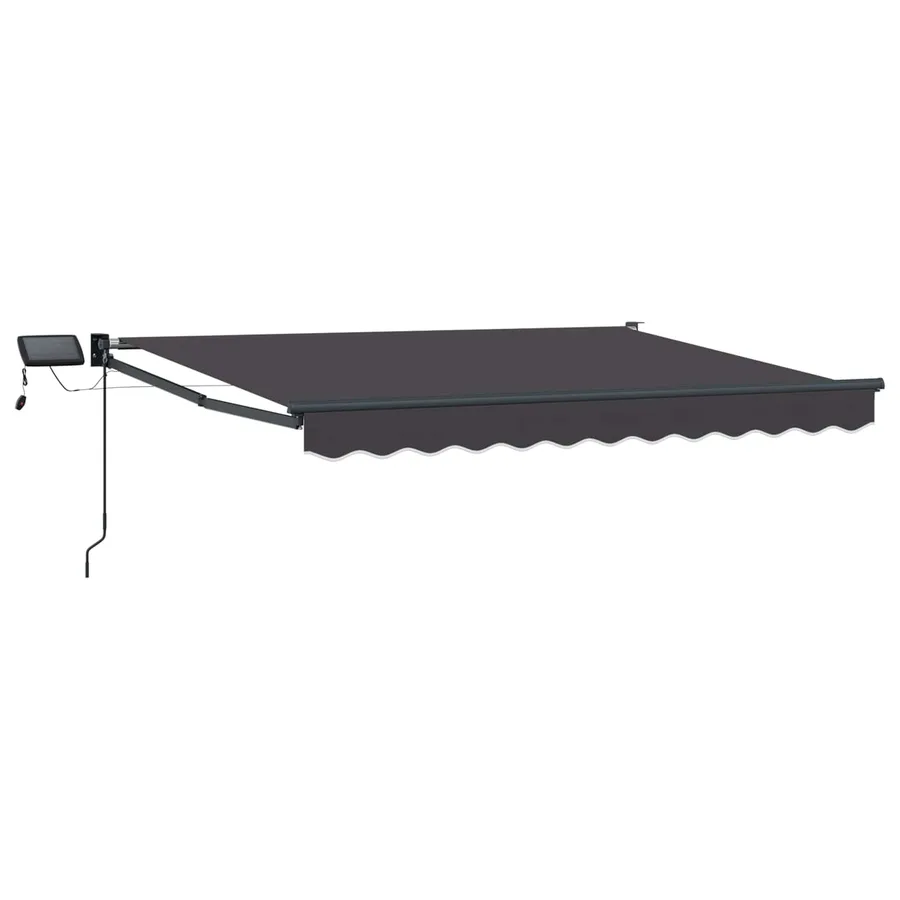 Store rétractable manuel avec LEDs Anthracite 3,5 x 2 m - 2