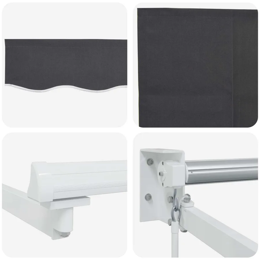 Auvent rétractable Anthracite 3,5 x 2 m - 7