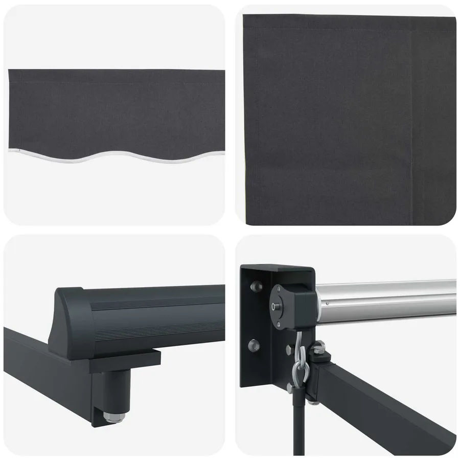 Auvent rétractable Anthracite 3,5 x 2 m - 7