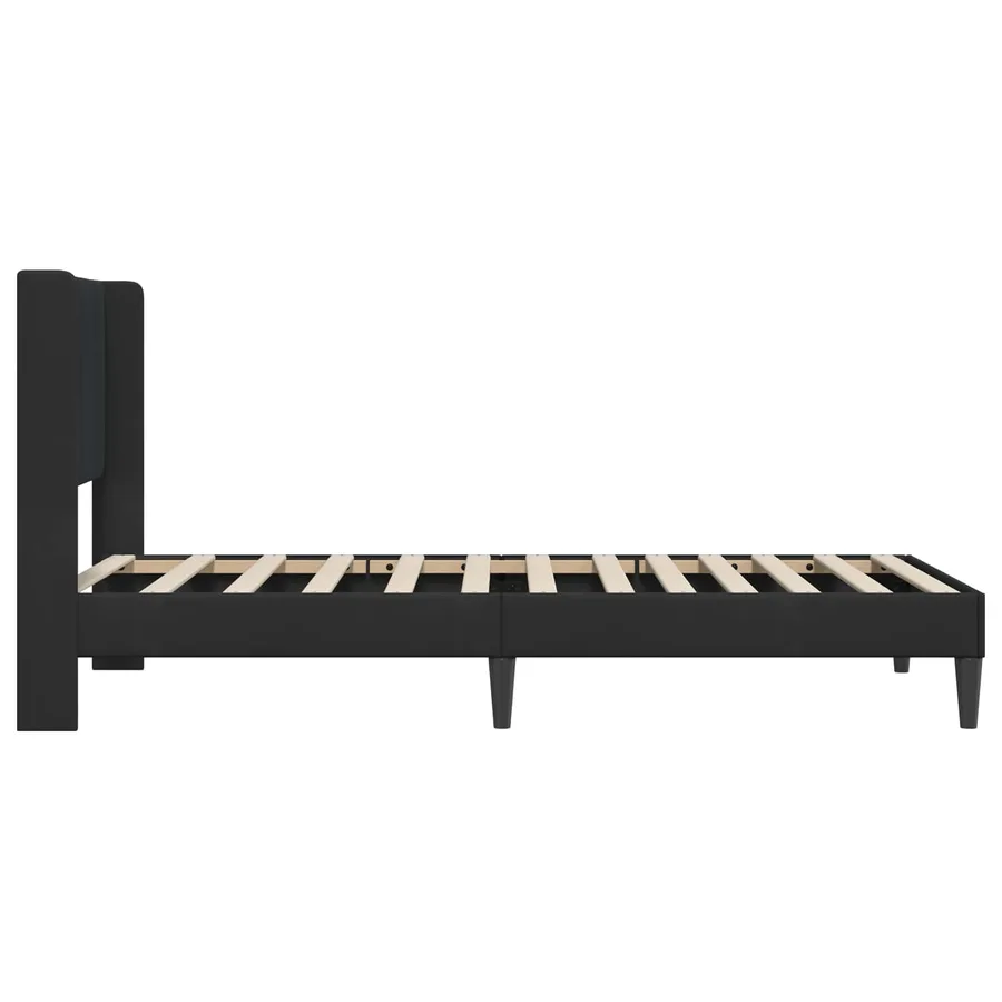 Cadre de lit avec tête de lit Noir 100 x 200 cm Velours - 5