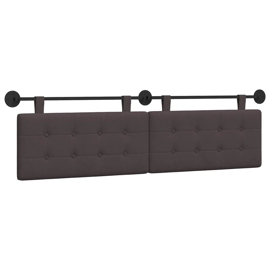 Tête de lit suspendue Marron foncé tissu - 2