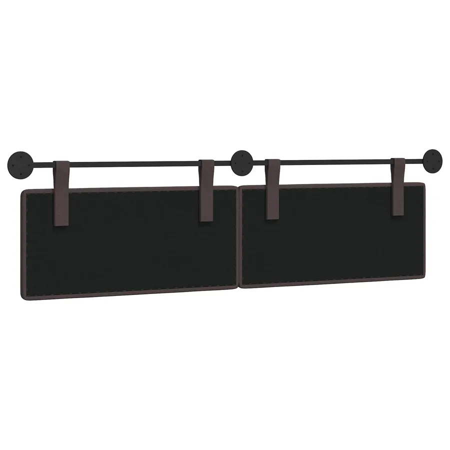 Tête de lit suspendue Marron foncé tissu - 7