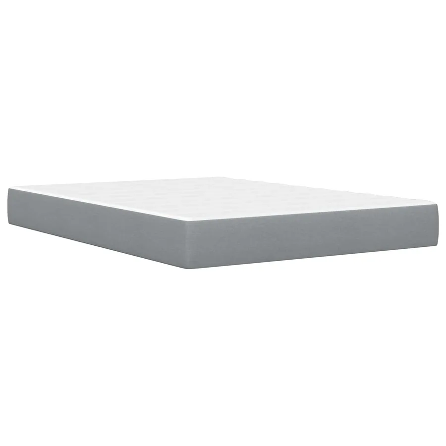Cadre de lit Gris clair 160 x 200 cm Polyester - 5