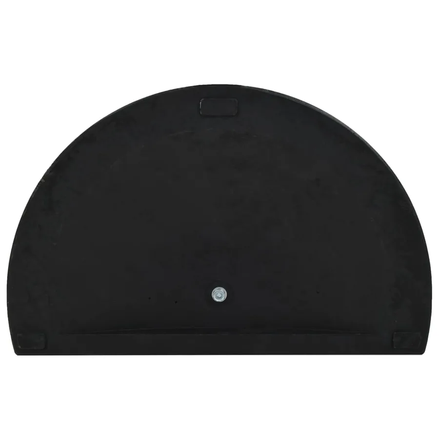 Socle demi-rond de parasol Polyrésine 15 kg Noir - 5
