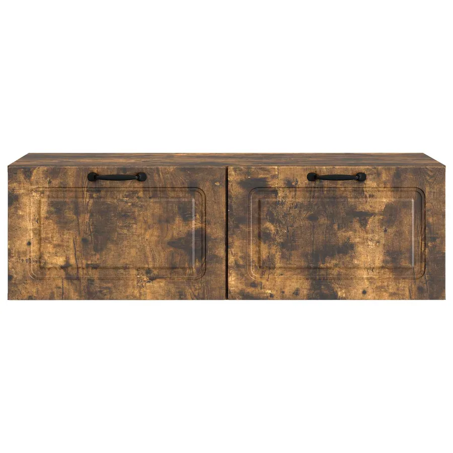 Meuble TV mural Chêne fumé 98 x 41 x 30 cm Bois d'ingénierie - 6