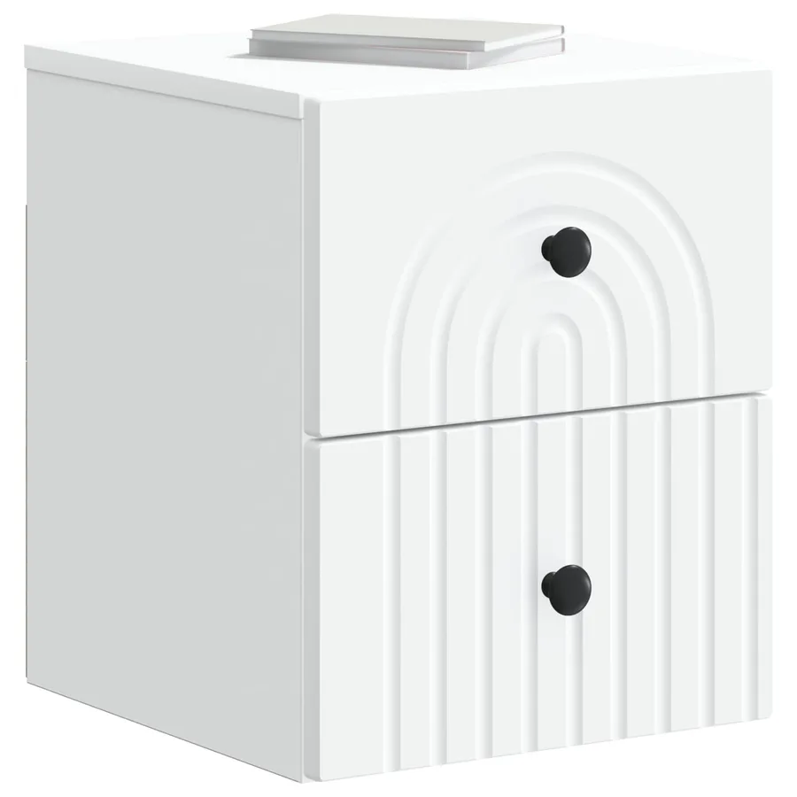 Cabinet de chevet mural 2 pcs Blanc 33 x 34,5 x 40 cm - 3