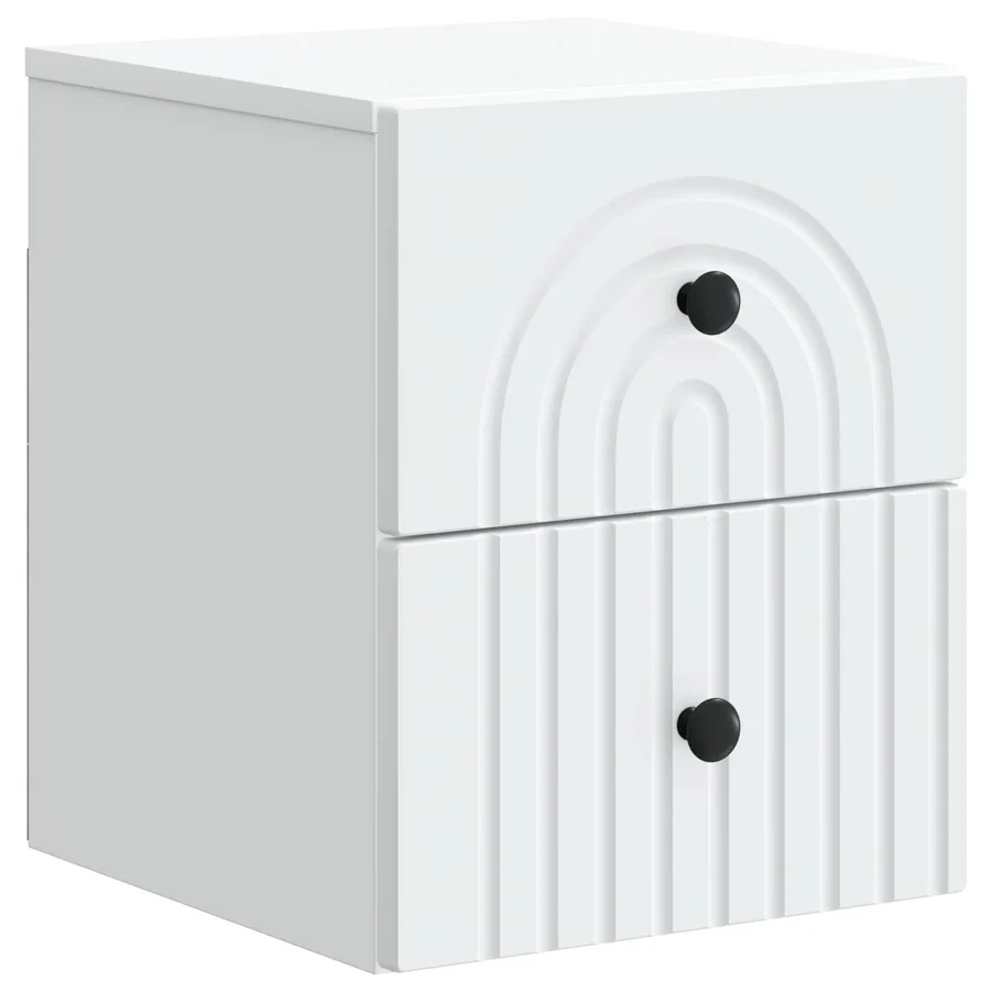 Cabinet de chevet mural 2 pcs Blanc 33 x 34,5 x 40 cm - 6