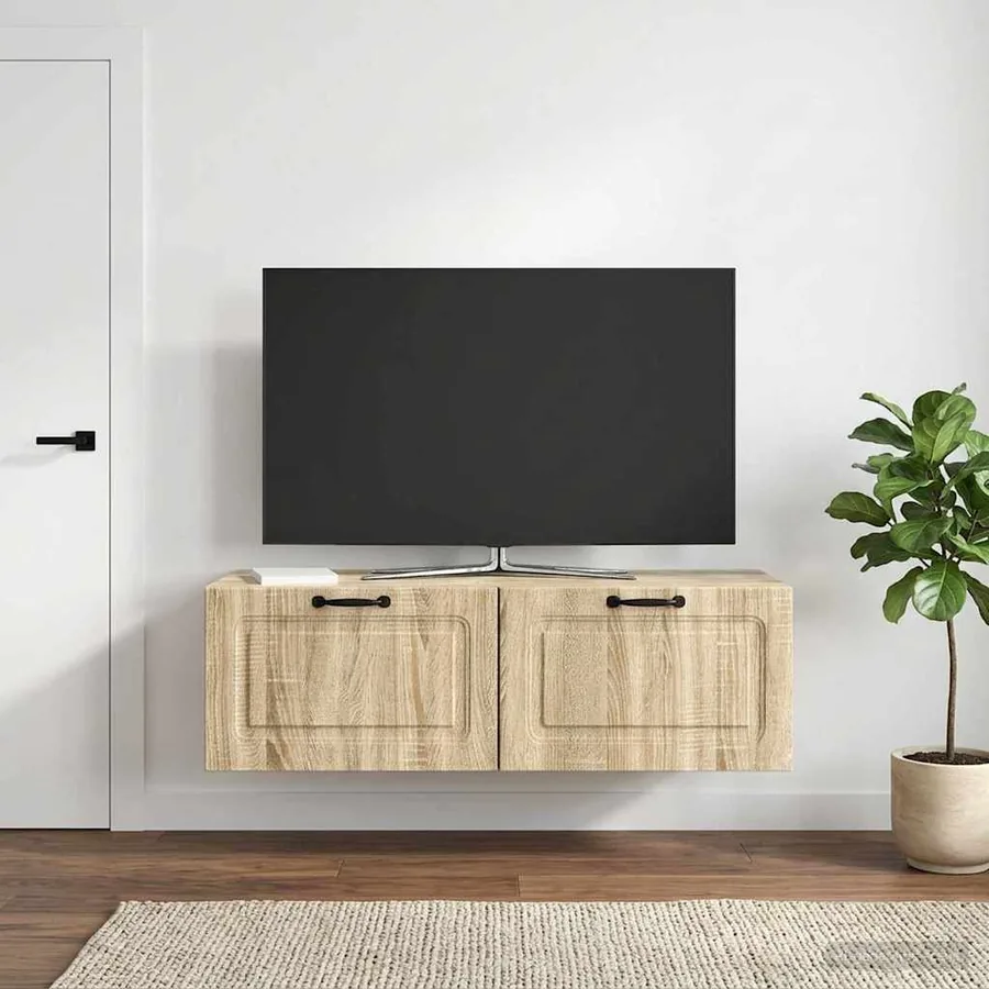 Meuble TV mural Chêne Sonoma 98 x 41 x 30 cm Bois d'ingénierie