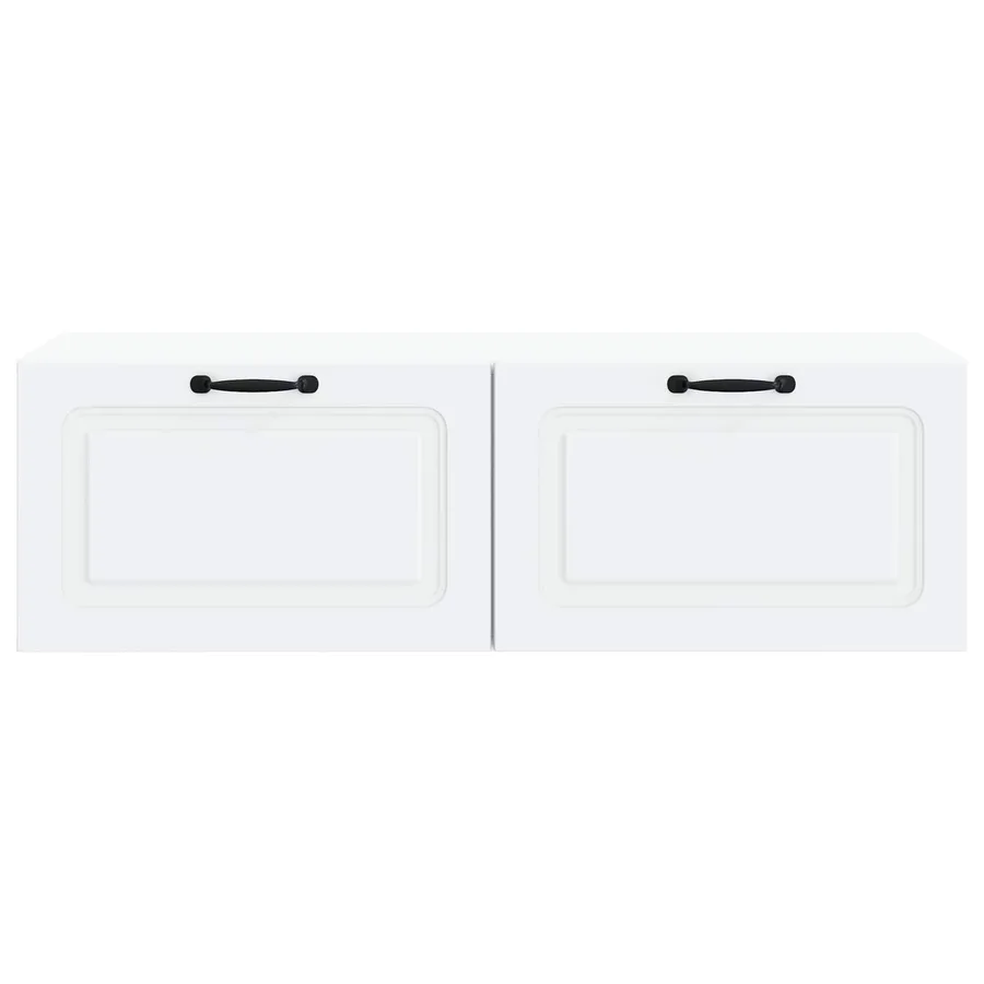 Meuble TV mural Blanc 98 x 41 x 30 cm Bois d'ingénierie - 6