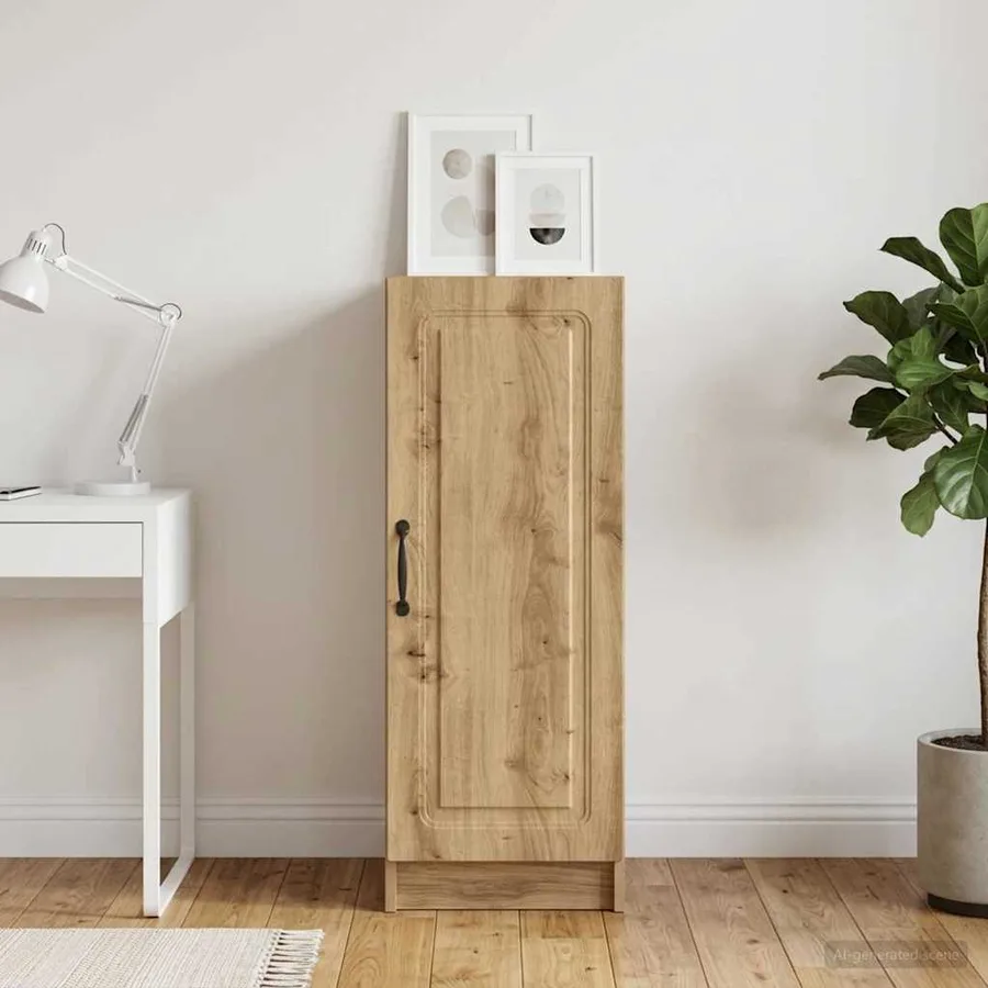 Buffet Chêne artisanal 33 x 34,5 x 87 cm Bois d'ingénierie - 4