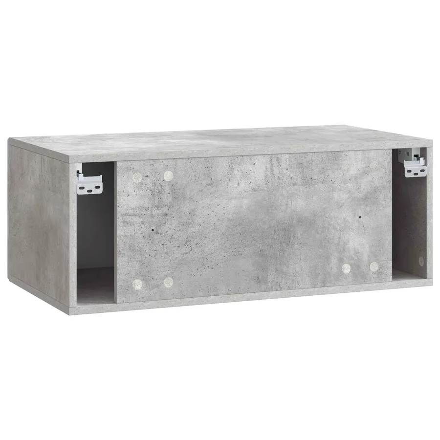 Meuble TV mural 98 x 41 x 30 cm Gris béton Bois d'ingénierie - 7