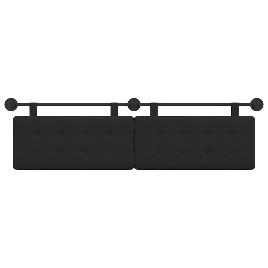 Tête de lit suspendue Noir tissu - 5