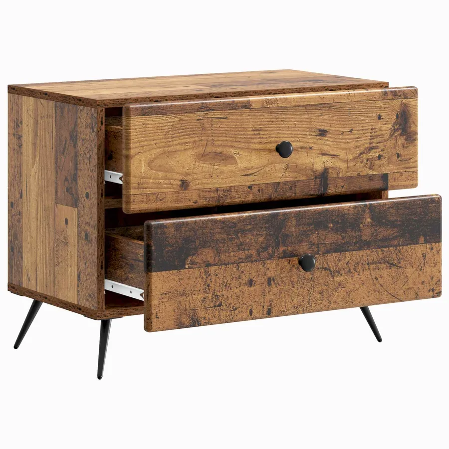 Cabinet de chevet avec tiroir Bois ancien 62 x 34,5 x 47,5 cm - 4