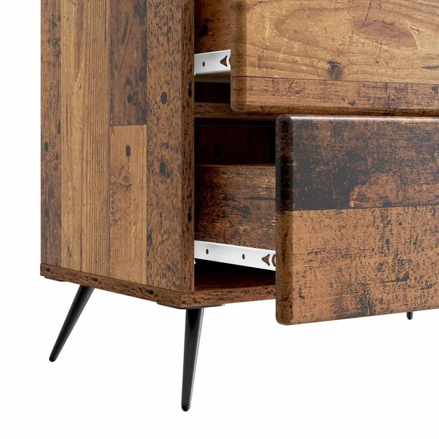 Cabinet de chevet avec tiroir Bois ancien 62 x 34,5 x 47,5 cm - 9