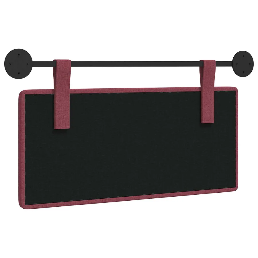 Tête de lit suspendue Bordeaux Tissu - 7