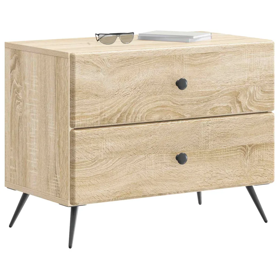 Cabinet de chevet avec tiroir Chêne Sonoma 62 x 34,5 x 47,5 cm - 3