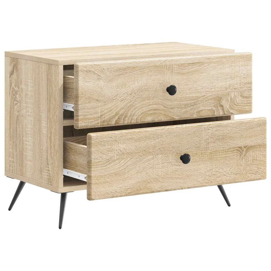 Cabinet de chevet avec tiroir Chêne Sonoma 62 x 34,5 x 47,5 cm - 4