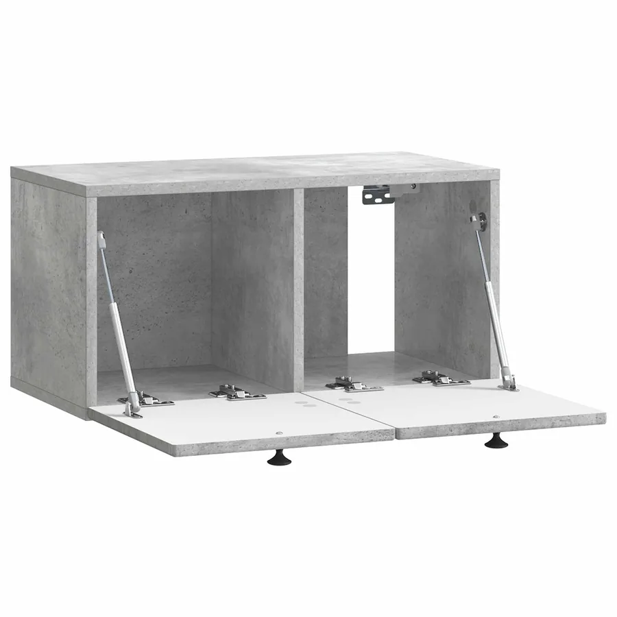 Meuble TV mural Gris béton 59,5 x 31 x 30 cm Bois d'ingénierie - 5