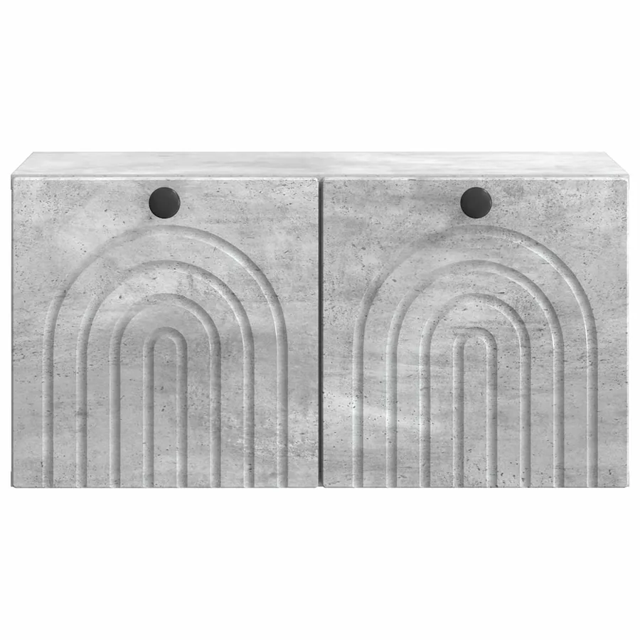 Meuble TV mural Gris béton 59,5 x 31 x 30 cm Bois d'ingénierie - 6