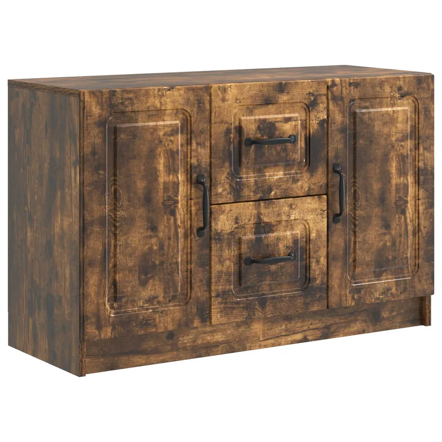 Buffet Chêne fumé 89 x 34,5 x 57 cm Bois d'ingénierie - 2