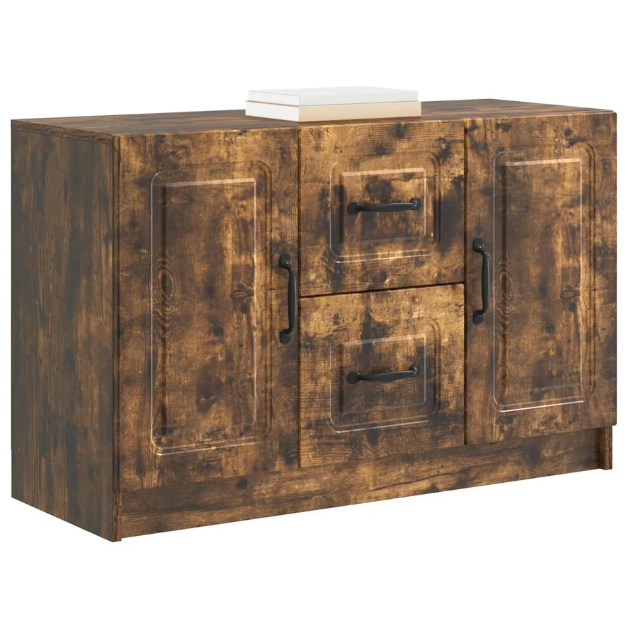 Buffet Chêne fumé 89 x 34,5 x 57 cm Bois d'ingénierie - 3