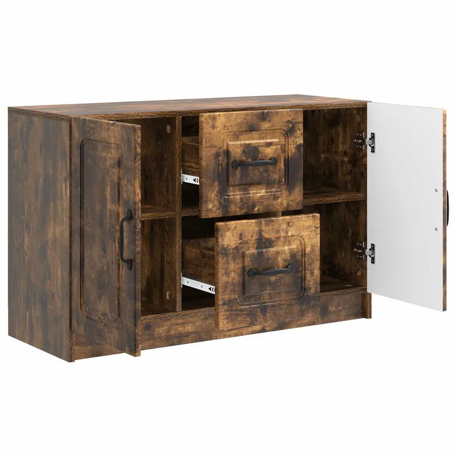 Buffet Chêne fumé 89 x 34,5 x 57 cm Bois d'ingénierie - 5