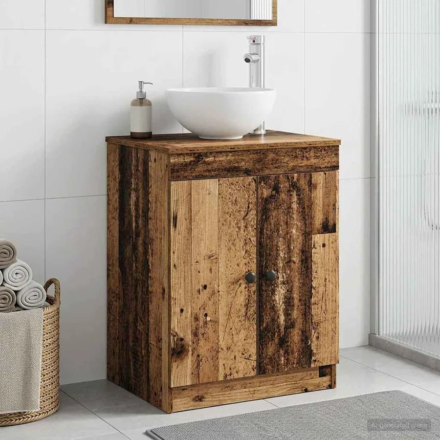 Armoire de salle de bain Bois ancien 54 x 41 x 70 cm
