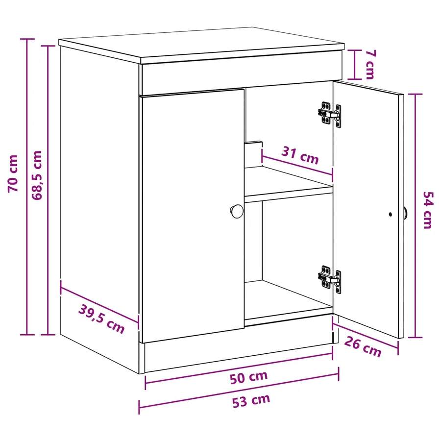 Armoire de salle de bain Bois ancien 54 x 41 x 70 cm - 9