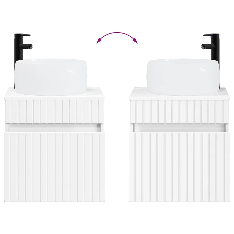 Ensemble d'armoire de salle de bain 5 pcs Blanc - 13
