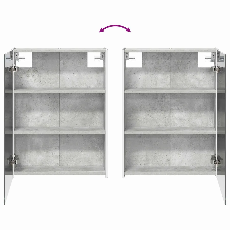 Ensemble d'armoire de salle de bain 5 pcs Gris béton - 12