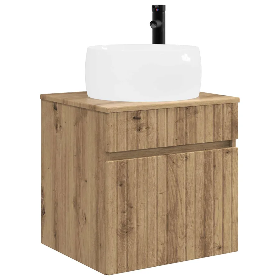 Ensemble d'armoire de salle de bain 5 pc Chêne artisanal - 5