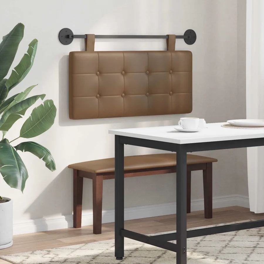 Tête de lit suspendue Cappuccino Simili cuir - 4