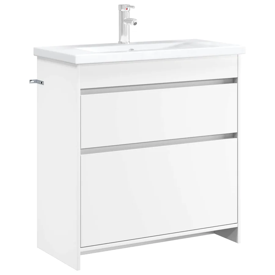 Meuble sous lavabo de salle de bain Blanc 78,5 x 37,5 x 81 cm - 3