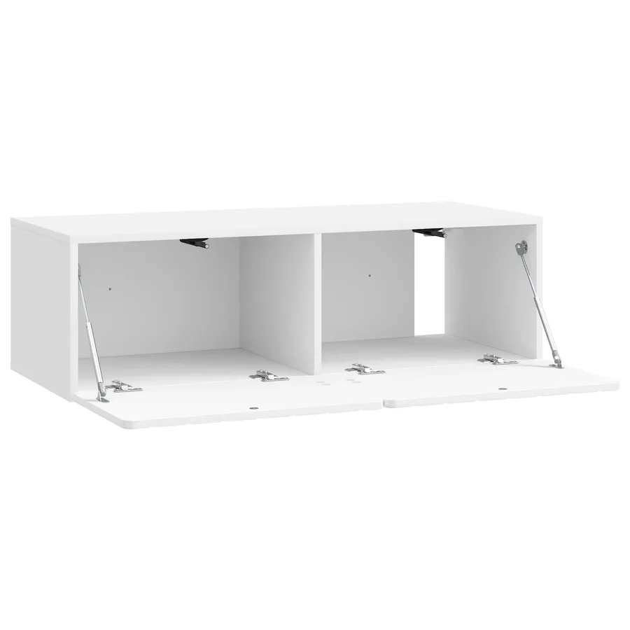 Meuble TV mural 98 x 41 x 30 cm Blanc brillant - 5