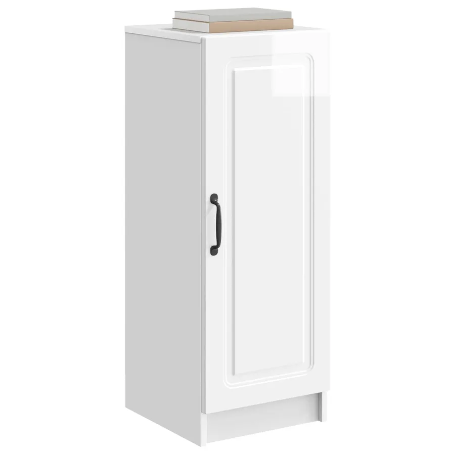 Buffet Blanc brillant 33 x 34,5 x 87 cm Bois d'ingénierie - 3