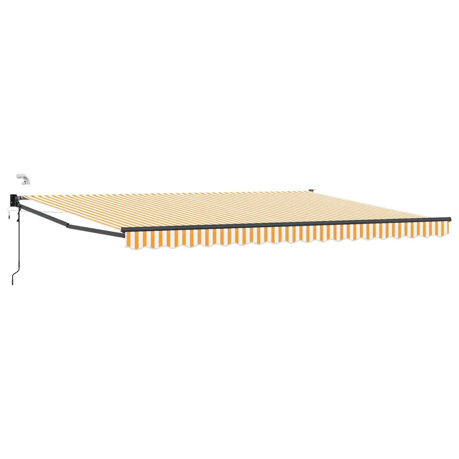Auvent rétractable électrique Jaune et blanc 4 x 2 m - 2