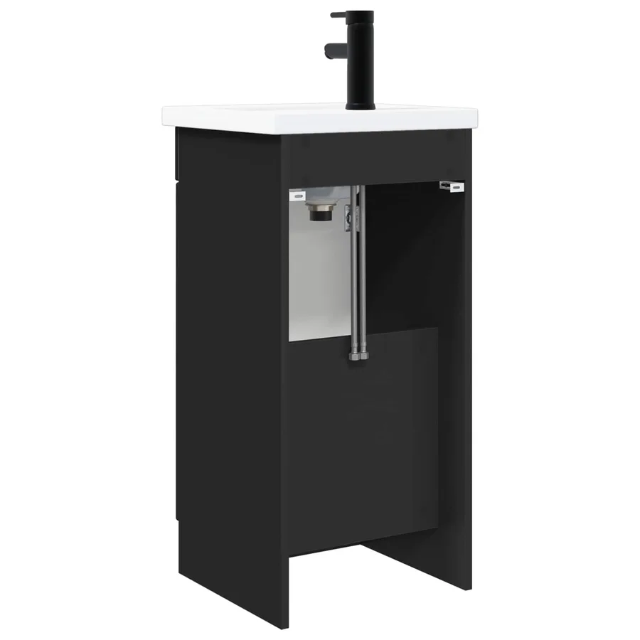 Meuble de salle de bain avec évier Noir 42 x 40 x 84,5 cm - 6
