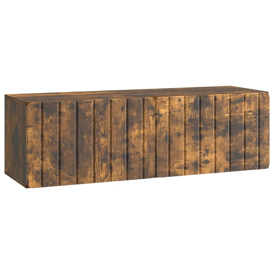 Meuble TV mural 98 x 31 x 30 cm Chêne fumé Bois d'ingénierie - 2