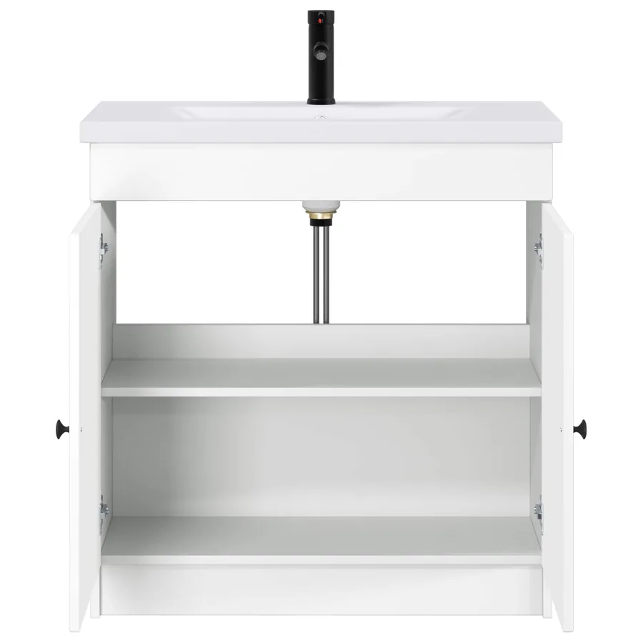 Ensemble de mobilier de salle de bain Blanc 56 x 37,5 x 81 cm - 3