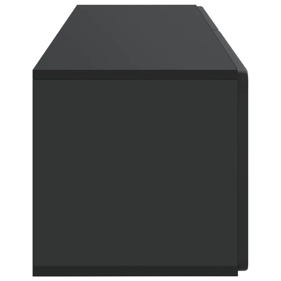 Meuble TV mural 98 x 31 x 30 cm Noir Bois d'ingénierie - 7