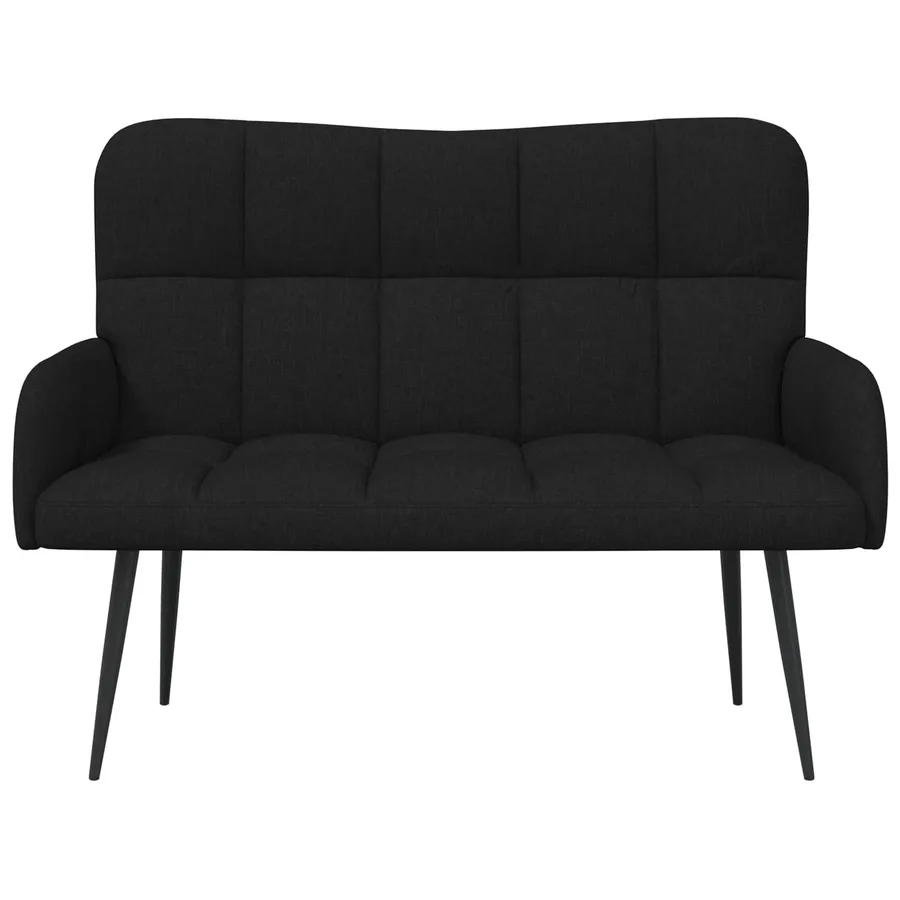 Sofa 2 places Noir 115 x 61 x 87 cm Tissu - 4