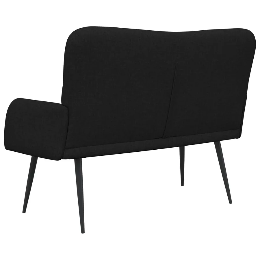 Sofa 2 places Noir 115 x 61 x 87 cm Tissu - 6