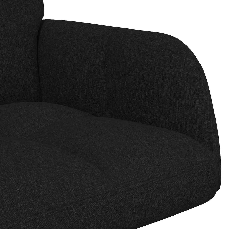 Sofa 2 places Noir 115 x 61 x 87 cm Tissu - 7
