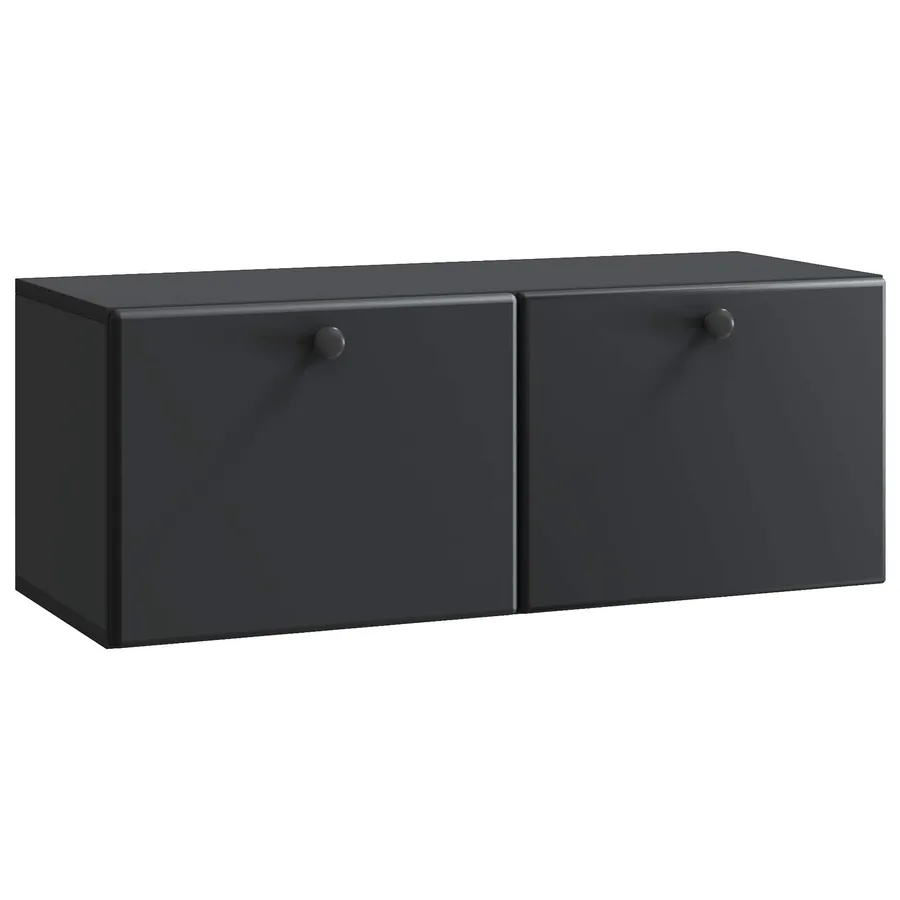 Meuble TV mural 78,5 x 31 x 30 cm Noir Bois d'ingénierie - 2