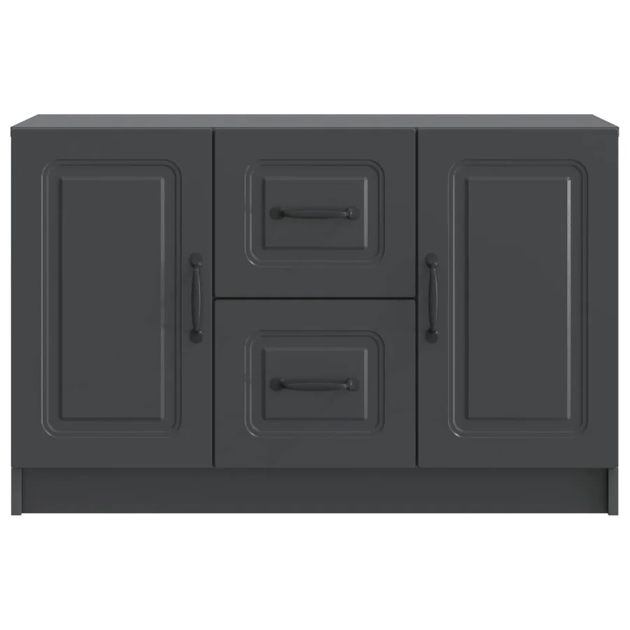 Buffet avec tiroir Noir 89 x 34,5 x 57 cm Bois d'ingénierie - 6