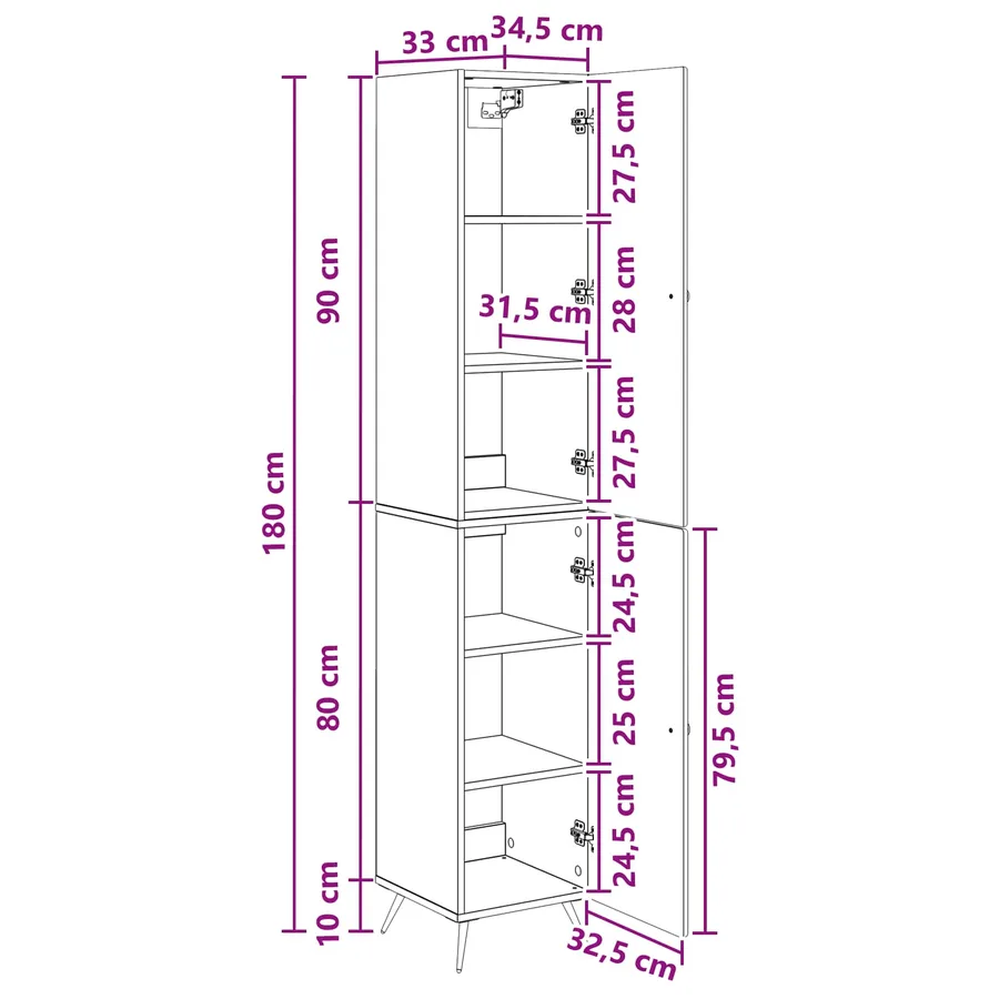 Ensemble de Meubles 2 pc Bois d'ingénierie - 10