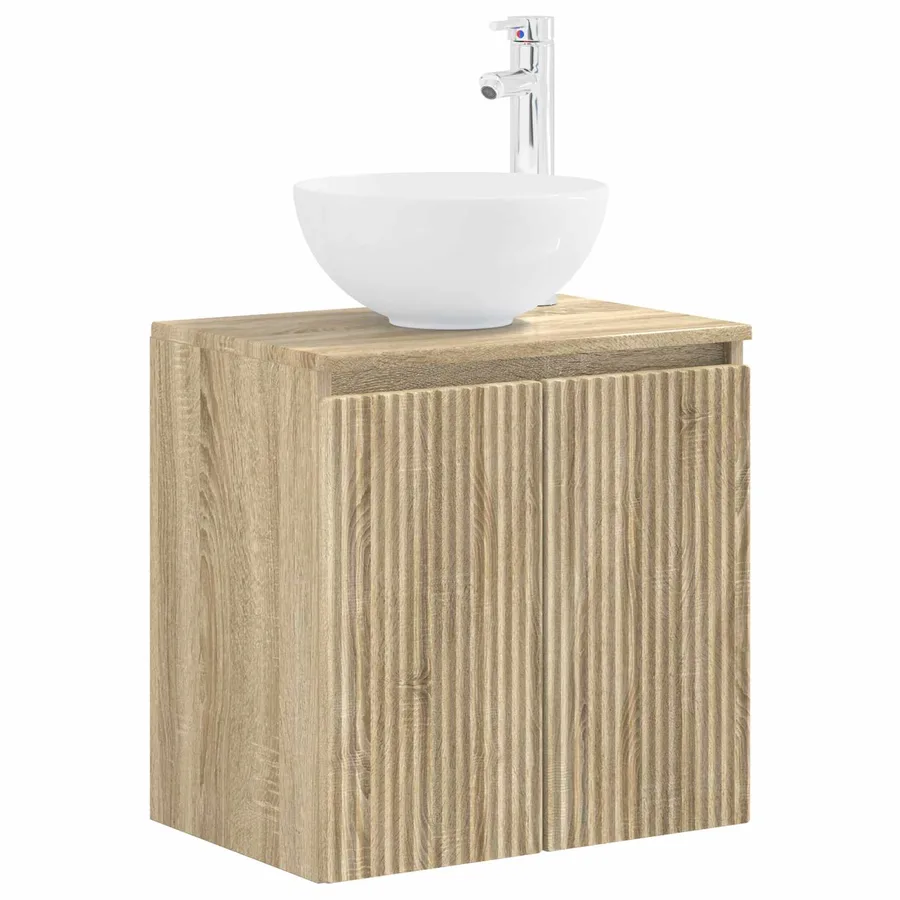 Ensemble de mobilier de salle de bain 6 pcs Chêne Sonoma - 5
